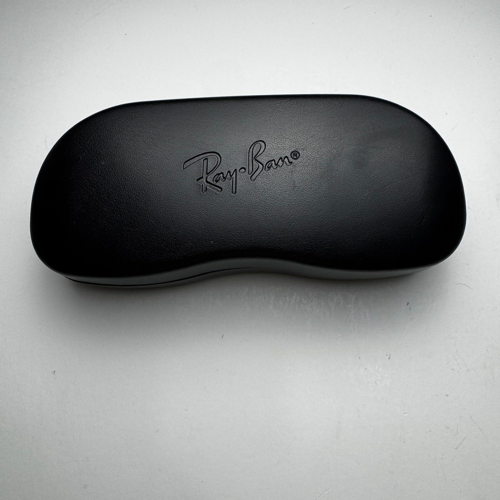 Ray-Ban Hard Shell Sunglasses Case Black Faux Leather Protective Eyewear Case